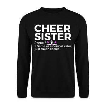 Cheerleader Cheerleading - Unisex Sweatshirt - black - Front - Alina (178cm) & Michal (187cm)