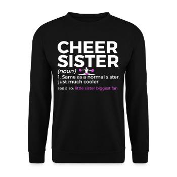 Cheerleader Cheerleading - Unisex Sweatshirt - black - Front - Alina (178cm) & Michal (187cm)