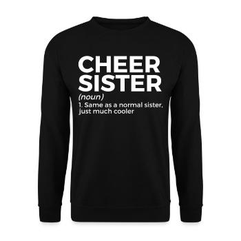 Cheerleader Cheerleading - Unisex Sweatshirt - black - Front - Alina (178cm) & Michal (187cm)