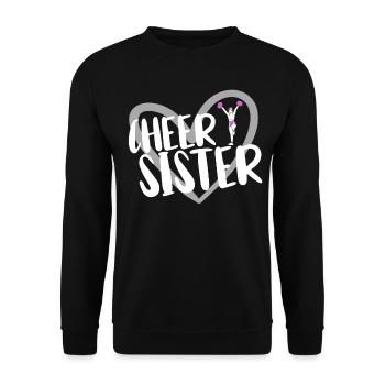 Cheerleader Cheerleading - Unisex Sweatshirt - black - Front - Alina (178cm) & Michal (187cm)
