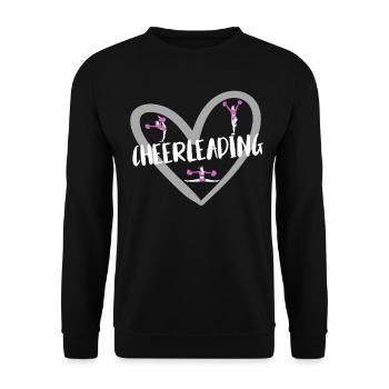 Cheerleader Cheerleading - Unisex Sweatshirt - black - Front - Alina (178cm) & Michal (187cm)
