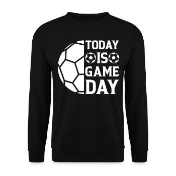 Soccer Lover - Today Is Game Day - Soccer - Unisex Sweatshirt - black - Front - Alina (178cm) & Michal (187cm)