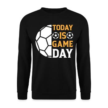 Soccer Player - Today Is Game Day - Soccer Lover - Unisex Sweatshirt - black - Front - Alina (178cm) & Michal (187cm)