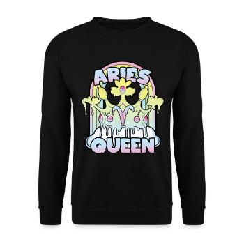 Widder Queen - Unisex Pullover - Schwarz - Vorne - Alina (178cm) & Michal (187cm)
