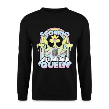 Skorpion Queen - Unisex Pullover - Schwarz - Vorne - Alina (178cm) & Michal (187cm)