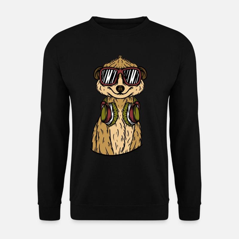 Meerkat Sunglasses - Unisex Sweatshirt - black