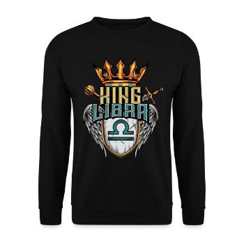 Libra Zodiac Sign - Unisex Sweatshirt - black - Front - Alina (178cm) & Michal (187cm)