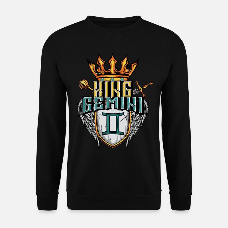 Gemini Zodiac Sign - Unisex Sweatshirt - black