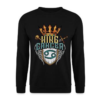 Cancer Zodiac Sign - Unisex Sweatshirt - black - Front - Alina (178cm) & Michal (187cm)
