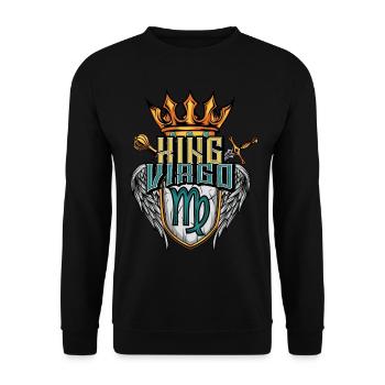 Virgo Zodiac Sign - Unisex Sweatshirt - black - Front - Alina (178cm) & Michal (187cm)