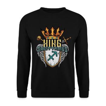 Sagittarius Zodiac Sign - Unisex Sweatshirt - black - Front - Alina (178cm) & Michal (187cm)