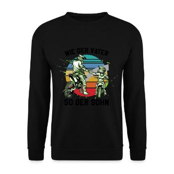 Père et fils Motocross - Sweat-shirt Unisexe - noir - Devant - Alina (178cm) & Michal (187cm)
