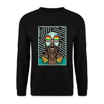 Gay pride - Unisex Pullover - Schwarz - Vorne - Alina (178cm) & Michal (187cm)