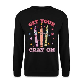 Enseignant du primaire Éducateur de maternelle - Sweat-shirt Unisexe - noir - Devant - Alina (178cm) & Michal (187cm)