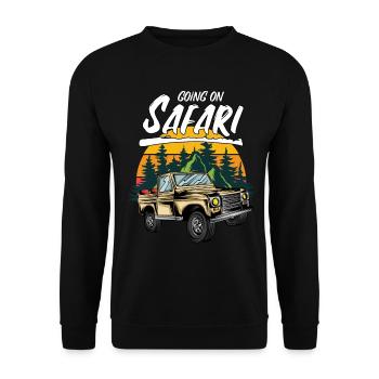 Going On Safari SUV - Unisex Sweatshirt - black - Front - Alina (178cm) & Michal (187cm)