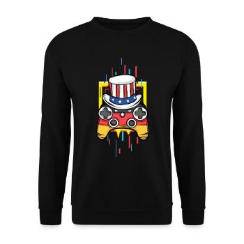 Gaming Gaming Controller Games Gamer - Unisex Pullover - Schwarz - Vorne - Alina (178cm) & Michal (187cm)
