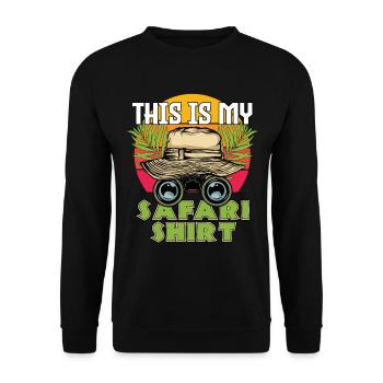This Is My Safari Shirt - Unisex Pullover - Schwarz - Vorne - Alina (178cm) & Michal (187cm)