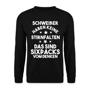 Schweißen Metallbau Metallbauer Schweißer - Unisex Pullover - Schwarz - Vorne - Alina (178cm) & Michal (187cm)