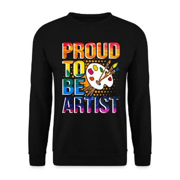 Artistes Peintres Dessin Art - Sweat-shirt Unisexe - noir - Devant - Alina (178cm) & Michal (187cm)