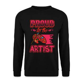 Artistes Peintres Dessin Art - Sweat-shirt Unisexe - noir - Devant - Alina (178cm) & Michal (187cm)