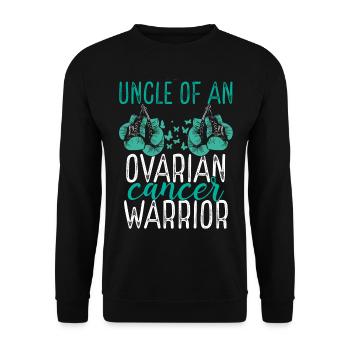 Uncle Ovarian Cancer Awareness Niece Nephew - Unisex Pullover - Schwarz - Vorne - Alina (178cm) & Michal (187cm)