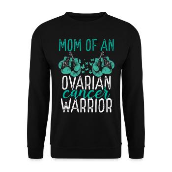 Mom Ovarian Cancer Awareness Mothers Day Mama - Unisex Pullover - Schwarz - Vorne - Alina (178cm) & Michal (187cm)