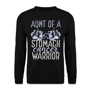 Aunt Stomach Cancer Awareness Niece Nephew - Unisex Pullover - Schwarz - Vorne - Alina (178cm) & Michal (187cm)