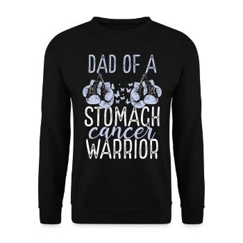 Dad Stomach Cancer Awareness Fathers Day Papa - Unisex Pullover - Schwarz - Vorne - Alina (178cm) & Michal (187cm)