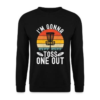 Disc Golf Disc Golfer - Unisex Sweatshirt - black - Front - Alina (178cm) & Michal (187cm)