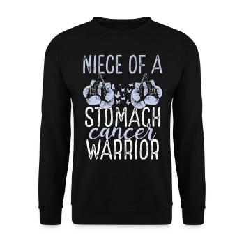 Niece Stomach Cancer Awareness Aunt Uncle - Unisex Pullover - Schwarz - Vorne - Alina (178cm) & Michal (187cm)