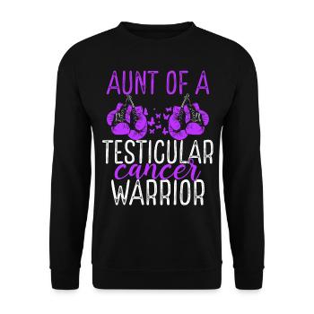 Tante Sensibilisation au cancer des testicules Nièce Neveu - Sweat-shirt Unisexe - noir - Devant - Alina (178cm) & Michal (187cm)
