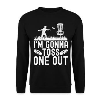 Disc Golf Disc Golfer - Unisex Sweatshirt - black - Front - Alina (178cm) & Michal (187cm)