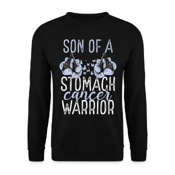Son Stomach Cancer Awareness Month Ribbon - Unisex Pullover - Schwarz - Vorne - Alina (178cm) & Michal (187cm)