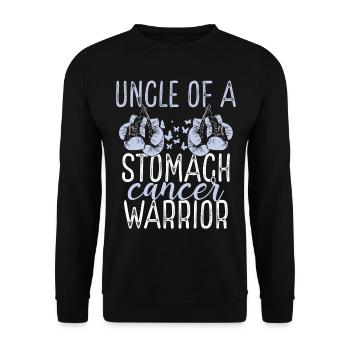 Uncle Stomach Cancer Awareness Niece Nephew - Unisex Pullover - Schwarz - Vorne - Alina (178cm) & Michal (187cm)