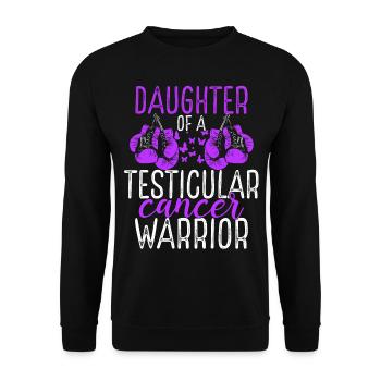 Ruban du Mois de la sensibilisation au cancer du testicule chez les filles - Sweat-shirt Unisexe - noir - Devant - Alina (178cm) & Michal (187cm)