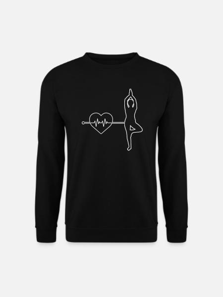 Yoga Herzschlag - Unisex Pullover - Schwarz