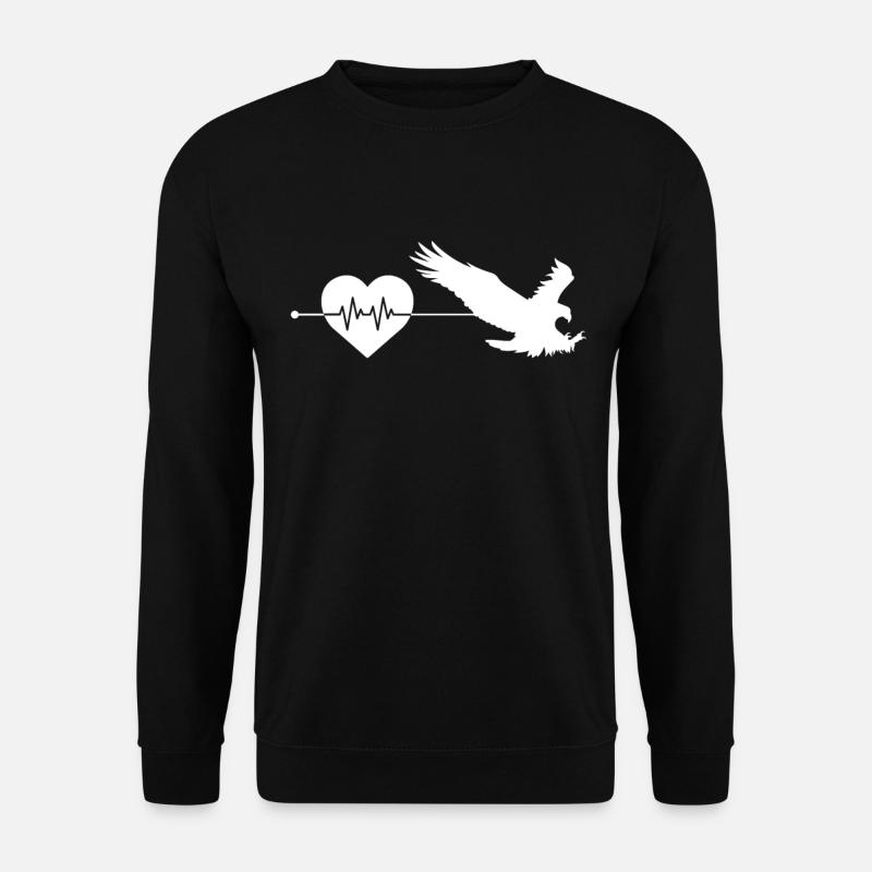 Eagle heartbeat - Unisex Sweatshirt - black