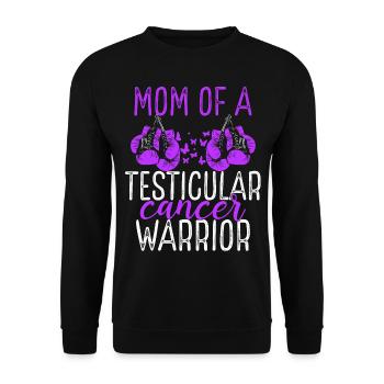 Mom Testicular Cancer Awareness Mothers Day Mama - Unisex Sweatshirt - black - Front - Alina (178cm) & Michal (187cm)
