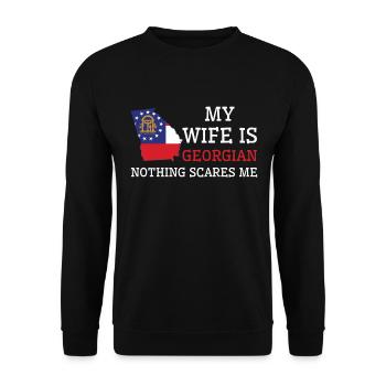 Rien ne me fait peur femme géorgienne Georgia - Sweat-shirt Unisexe - noir - Devant - Alina (178cm) & Michal (187cm)