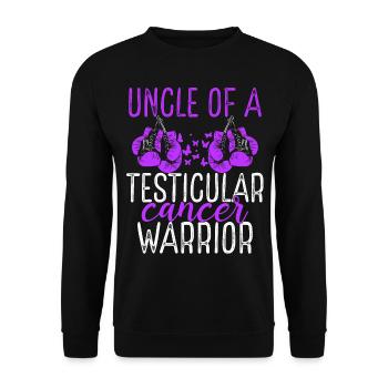 Oncle Sensibilisation au cancer du testicule Nièce Neveu - Sweat-shirt Unisexe - noir - Devant - Alina (178cm) & Michal (187cm)