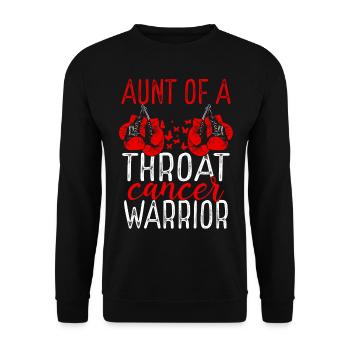 Aunt Throat Cancer Awareness Niece Nephew - Unisex Pullover - Schwarz - Vorne - Alina (178cm) & Michal (187cm)