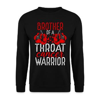 Brother Throat Cancer Awareness Sibling Twin - Unisex Pullover - Schwarz - Vorne - Alina (178cm) & Michal (187cm)