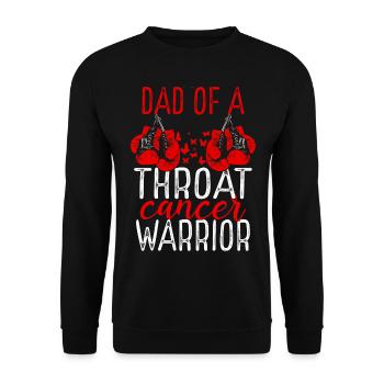Dad Throat Cancer Awareness Fathers Day Papa - Unisex Pullover - Schwarz - Vorne - Alina (178cm) & Michal (187cm)