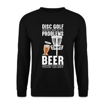 Disc Golf Disc Golfer - Unisex Sweatshirt - black - Front - Alina (178cm) & Michal (187cm)