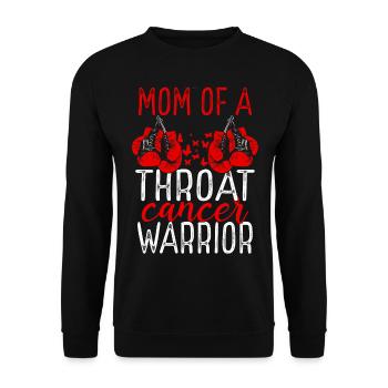 Mom Throat Cancer Awareness Mothers Day Mama - Unisex Pullover - Schwarz - Vorne - Alina (178cm) & Michal (187cm)