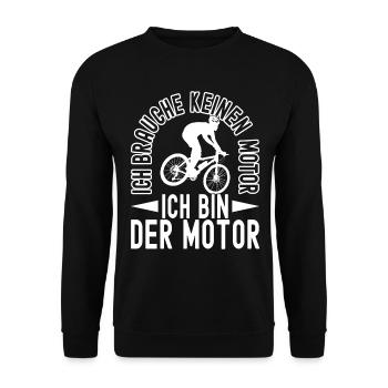 Fahrrad Fahrradfahrer - Unisex Pullover - Schwarz - Vorne - Alina (178cm) & Michal (187cm)