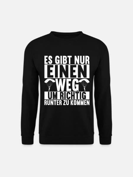 Fallschirmspringer Fallschirmsprung - Unisex Pullover - Schwarz