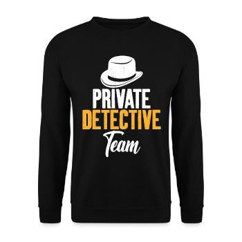 Private Detective Team Investigator - Unisex Sweatshirt - black - Front - Alina (178cm) & Michal (187cm)