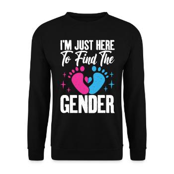 Je suis juste ici pour voir le graphique de grossesse - Sweat-shirt Unisexe - noir - Devant - Alina (178cm) & Michal (187cm)