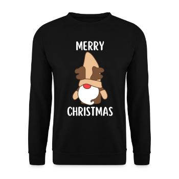 Joyeux Noël Drôle de Chemise de Noël - Sweat-shirt Unisexe - noir - Devant - Alina (178cm) & Michal (187cm)
